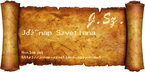 Jónap Szvetlana névjegykártya
